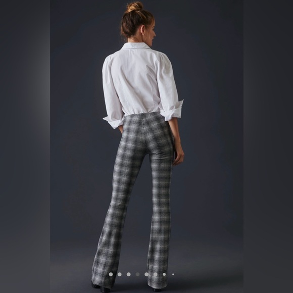 Anthropologie. Maeve Houndstooth Pull-On Bootcut Pants. Size Medium. - Picture 3 of 9